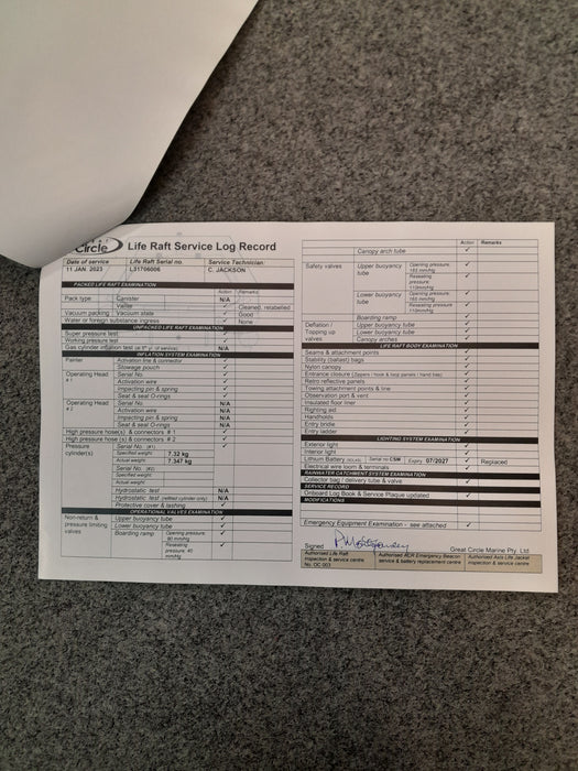 6 Passenger Life Raft Valise (Used) #JIO-001