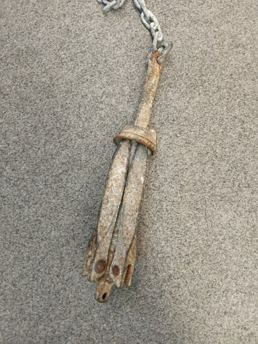 Folding Grapnel Anchor 2.5kg, Warp and Chain (Used)  #NAE-005