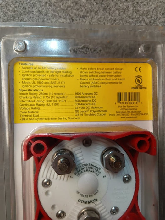 Blue Sea Systems Battery Switch (New)  #RFE-018