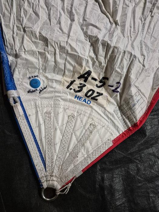 norths sails white asymmetrical spinnaker head of sail