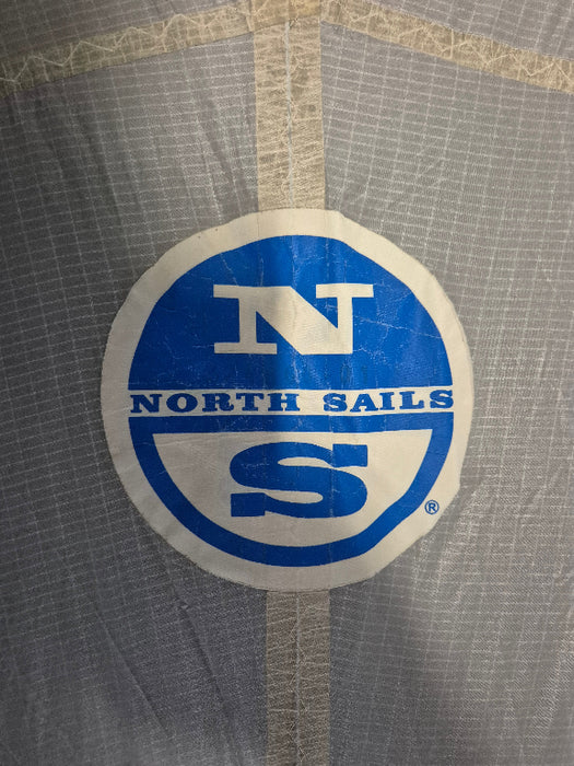 North Sails logo on a white symmetrical spinnaker