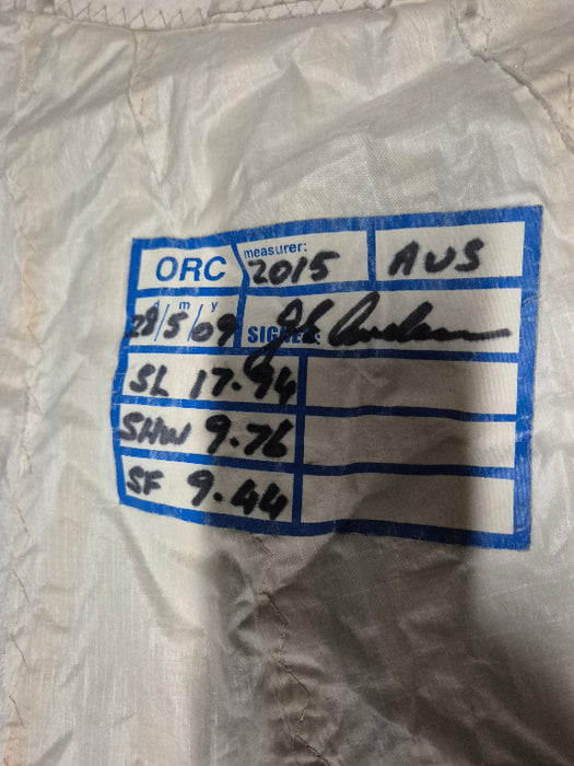 north sails S2 white symmetrical spinnaker head measurement stamp