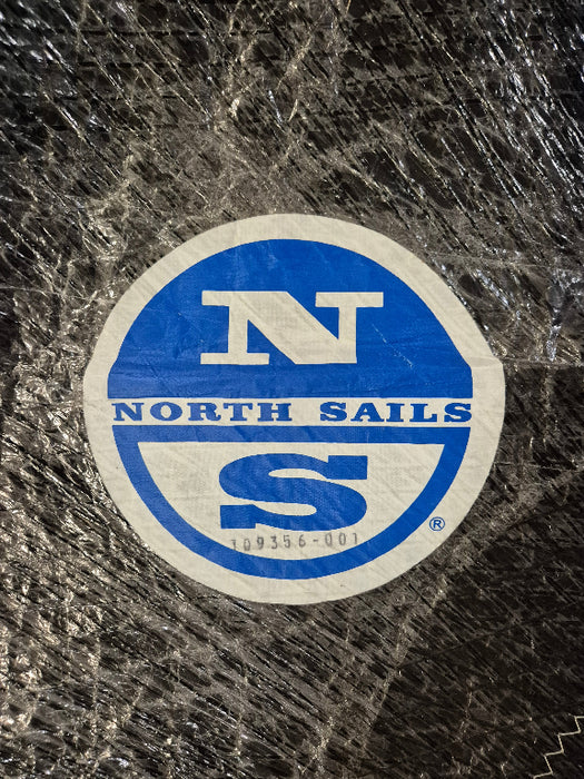 Logo of North Sails on a second hand jib 