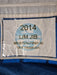 Label on the sail bag with text and logos, including '2014', 'Lite/medium JIB',  'BENETEAU FIRST 40'.