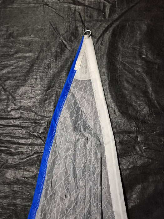 close up of head used staysail originally off a sydney 36