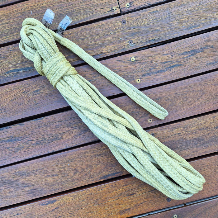 15mm x 11.5m Vectran Aramid Flat Braid w/ Reeving Eyes (WTR-313)