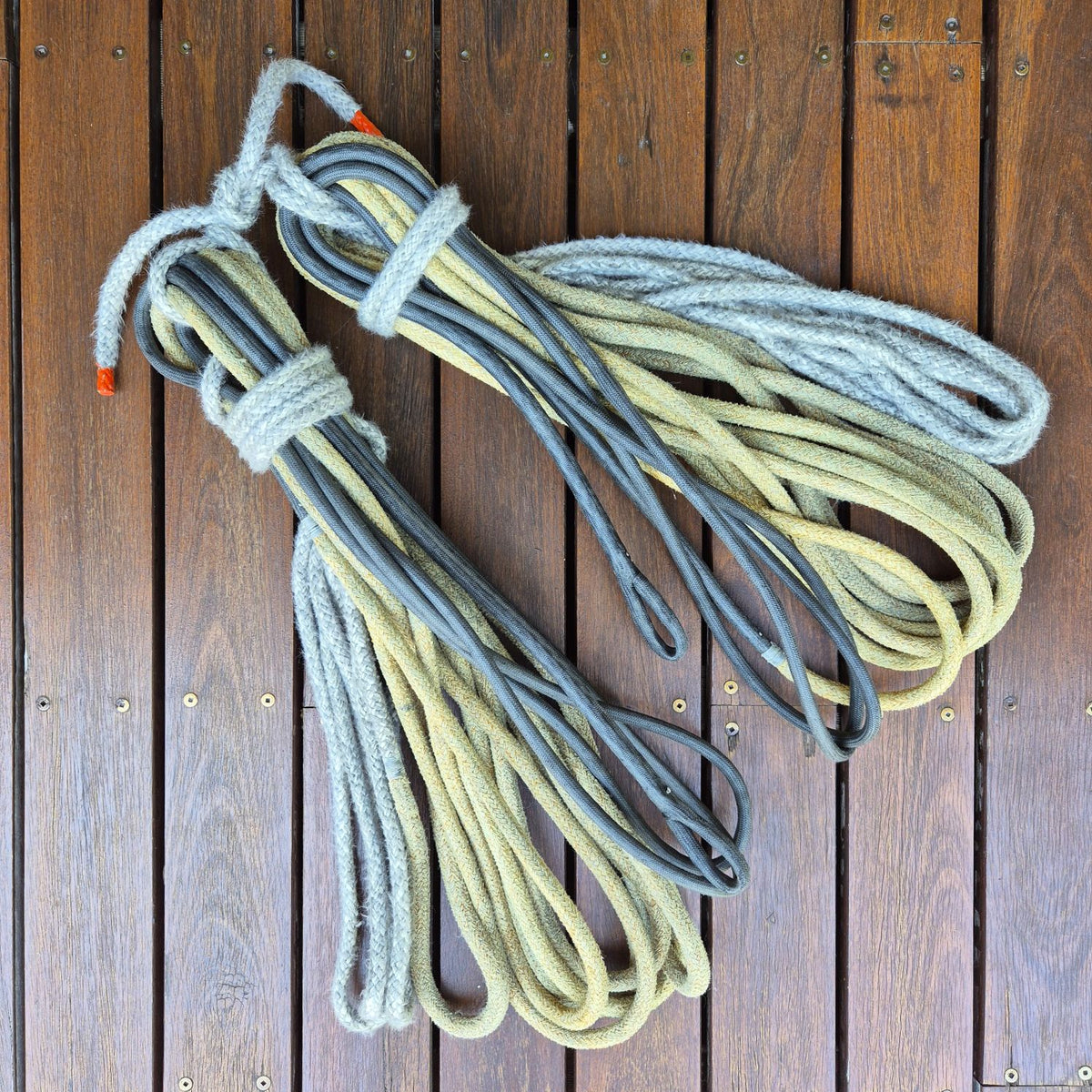 Tack Line Rope 2 x 10mm x 15.5m Spliced Dyneema Tack Line / Runner Tail (WTR-333 ...