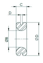 Wichard FRXP22 Friction Ring large opening Dia-22mm #22202