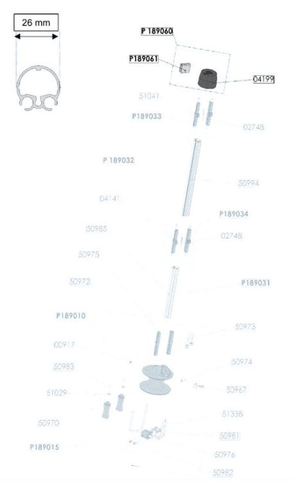 Profurl - C260 reefing system spares #P189060