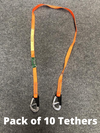 2mtr Tether with Double Action Safety Hook x 10  #BJR-013